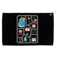 Play Cars On Dads Back Mat Road Car Race Track Gift Grommeted Golf Towel