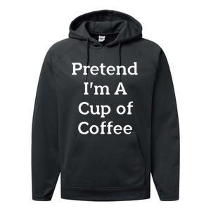 Pretend Cup Of Coffee Costume Funny Halloween Coffee Performance Fleece Hoodie