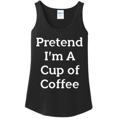 Pretend Cup Of Coffee Costume Funny Halloween Coffee Ladies Essential Tank