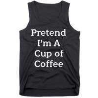 Pretend Cup Of Coffee Costume Funny Halloween Coffee Tank Top