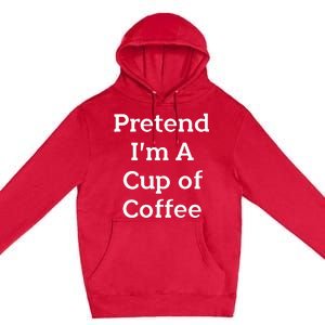 Pretend Cup Of Coffee Costume Funny Halloween Coffee Premium Pullover Hoodie