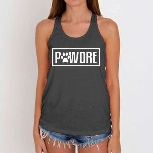 Pawdre Cat Or Dog Dad Fathers Day Gift Women's Knotted Racerback Tank