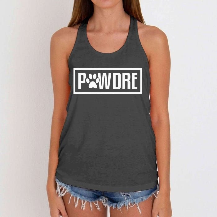 Pawdre Cat Or Dog Dad Fathers Day Gift Women's Knotted Racerback Tank