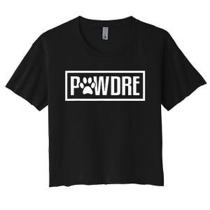 Pawdre Cat Or Dog Dad Fathers Day Gift Women's Crop Top Tee