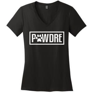 Pawdre Cat Or Dog Dad Fathers Day Gift Women's V-Neck T-Shirt