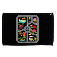 Play Cars On Dads Back Mat Road Car Race Track Grommeted Golf Towel