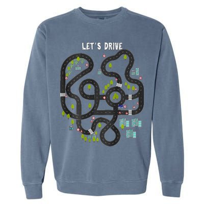 Play Cars On Daddys Back Gift For Dad Massage Garment-Dyed Sweatshirt