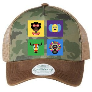 Pixelated Costumes Of Barranquilla's Carnival Miami Florida Meaningful Gift Legacy Tie Dye Trucker Hat