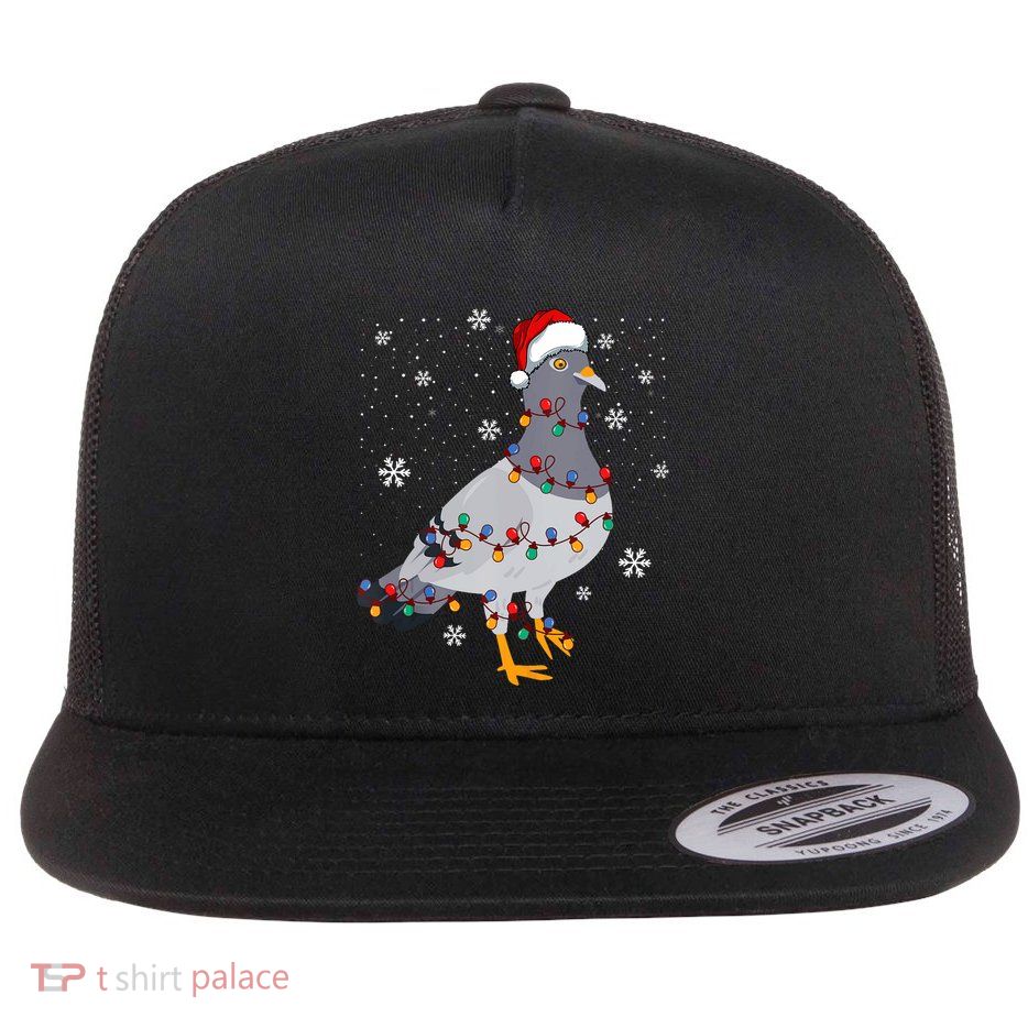 Pigeons Christmas Outfit Pigeon Breeder Christmas Girl Flat Bill Trucker Hat