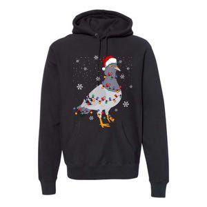 Pigeons Christmas Outfit Pigeon Breeder Christmas Girl Premium Hoodie