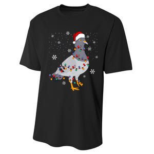 Pigeons Christmas Outfit Pigeon Breeder Christmas Girl Performance Sprint T-Shirt