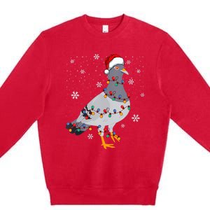 Pigeons Christmas Outfit Pigeon Breeder Christmas Girl Premium Crewneck Sweatshirt