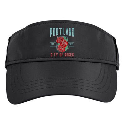 Portland City Of Roses Oregon Pdx Adult Drive Performance Visor