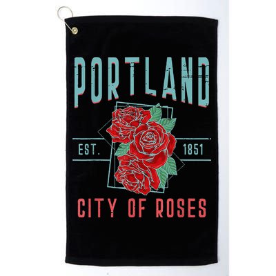 Portland City Of Roses Oregon Pdx Golf Towel
