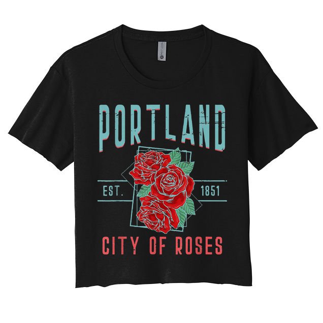 Portland City Of Roses Oregon Pdx Crop Top