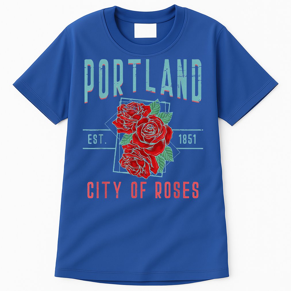 Portland City Of Roses Oregon Pdx Tall T-Shirt