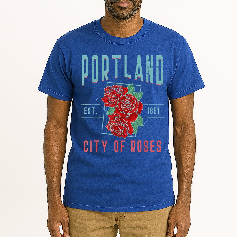 Portland City Of Roses Oregon Pdx Tall T-Shirt