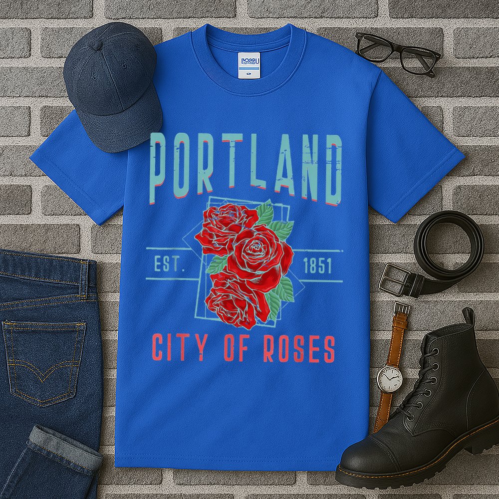 Portland City Of Roses Oregon Pdx Tall T-Shirt