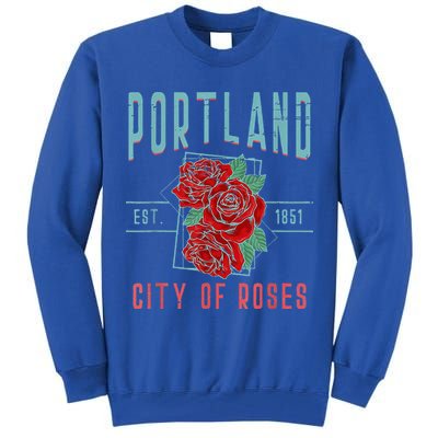 Portland City Of Roses Oregon Pdx Tall Sweatshirt