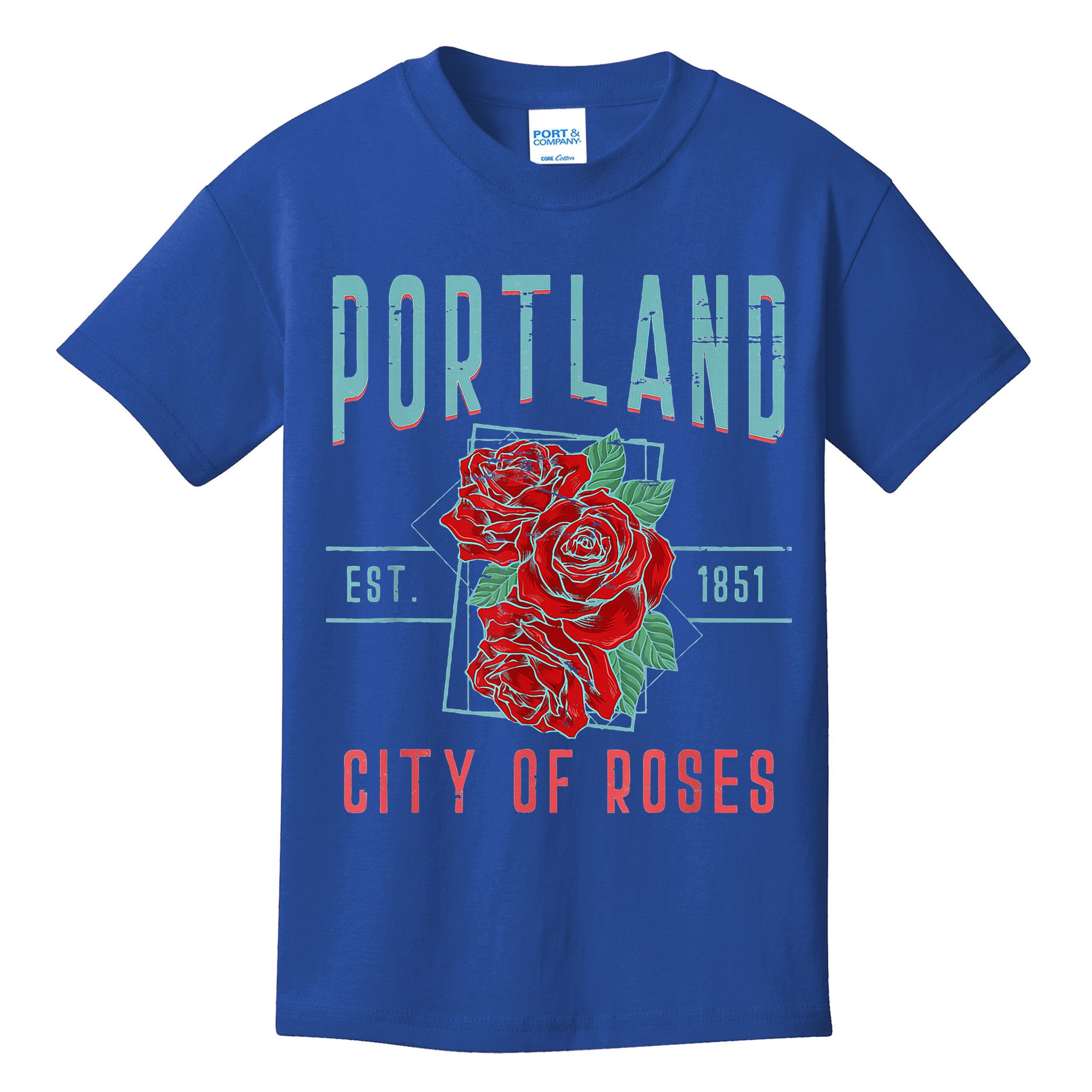 Portland City Of Roses Oregon Pdx Kids T-Shirt