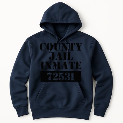 Prisoner Costume Orange Halloween County Inmate Jailhouse Hoodie