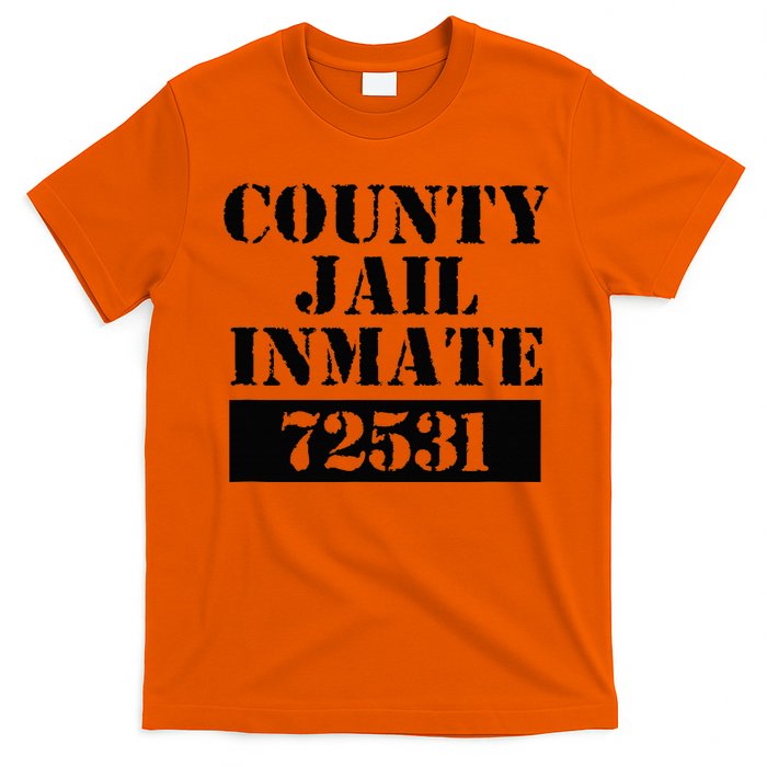 Prisoner Costume Orange Halloween County Inmate Jailhouse T-Shirt