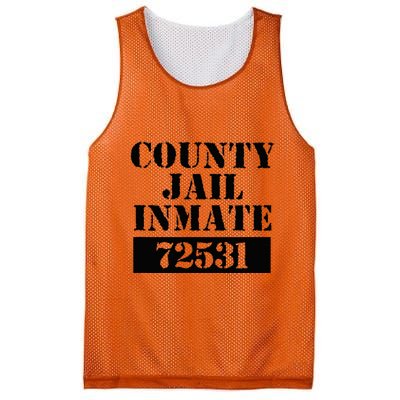 Prisoner Costume Orange Halloween County Inmate Jailhouse Mesh Reversible Basketball Jersey Tank