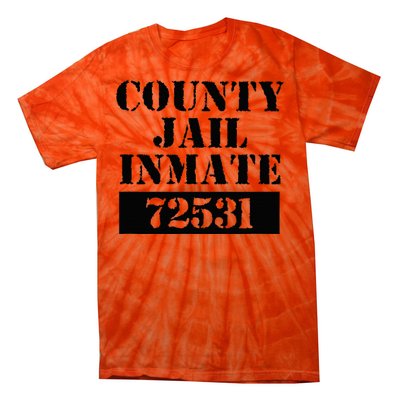 Prisoner Costume Orange Halloween County Inmate Jailhouse Tie-Dye T-Shirt