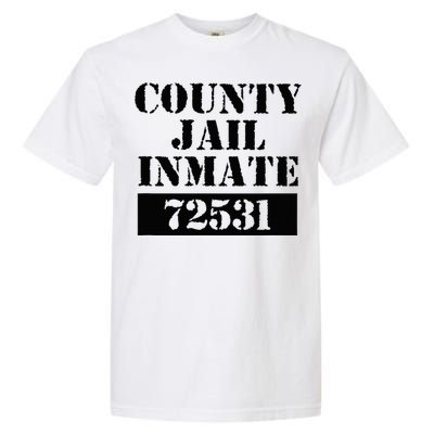 Prisoner Costume Orange Halloween County Inmate Jailhouse Garment-Dyed Heavyweight T-Shirt