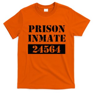 Prisoner Costume Orange Prison Uniform Halloween Jail Inmate T-Shirt