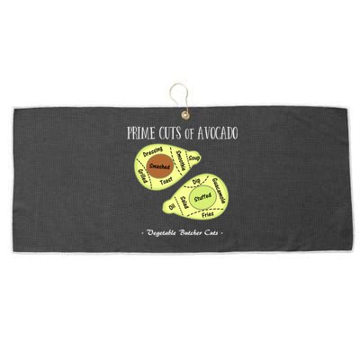 Prime Cuts Of Avocado Butcher Cuts Vegetarian Vegan Cool Gift Large Microfiber Waffle Golf Towel