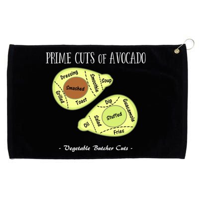 Prime Cuts Of Avocado Butcher Cuts Vegetarian Vegan Cool Gift Grommeted Golf Towel