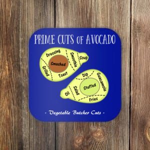 Prime Cuts Of Avocado Butcher Cuts Vegetarian Vegan Cool Gift Coaster