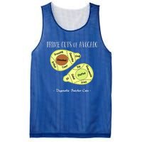 Prime Cuts Of Avocado Butcher Cuts Vegetarian Vegan Cool Gift Mesh Reversible Basketball Jersey Tank