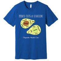 Prime Cuts Of Avocado Butcher Cuts Vegetarian Vegan Cool Gift Premium T-Shirt