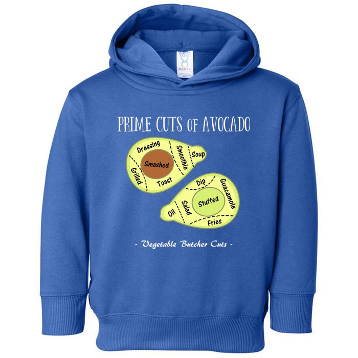 Prime Cuts Of Avocado Butcher Cuts Vegetarian Vegan Cool Gift Toddler Hoodie