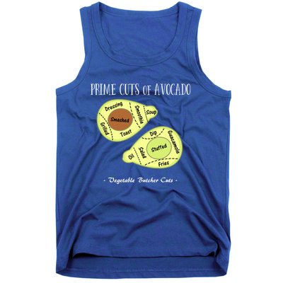 Prime Cuts Of Avocado Butcher Cuts Vegetarian Vegan Cool Gift Tank Top