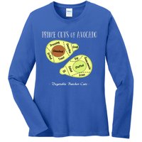 Prime Cuts Of Avocado Butcher Cuts Vegetarian Vegan Cool Gift Ladies Long Sleeve Shirt