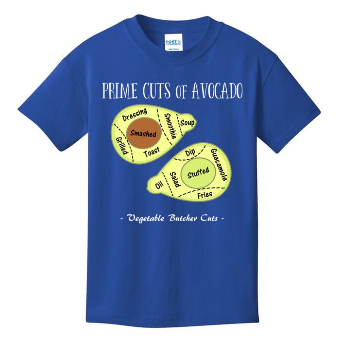 Prime Cuts Of Avocado Butcher Cuts Vegetarian Vegan Cool Gift Kids T-Shirt