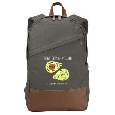 Prime Cuts Of Avocado Butcher Cuts Vegetarian Vegan Cool Gift Cotton Canvas Backpack