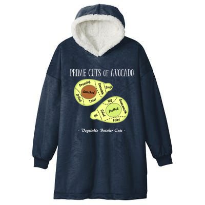 Prime Cuts Of Avocado Butcher Cuts Vegetarian Vegan Cool Gift Hooded Wearable Blanket