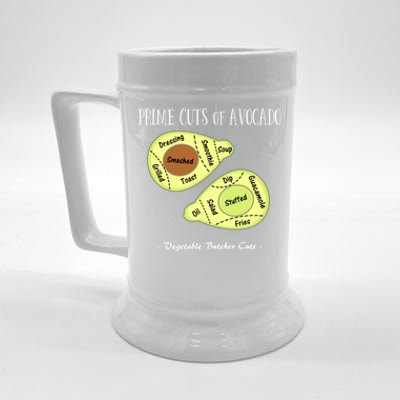 Prime Cuts Of Avocado Butcher Cuts Vegetarian Vegan Cool Gift Beer Stein