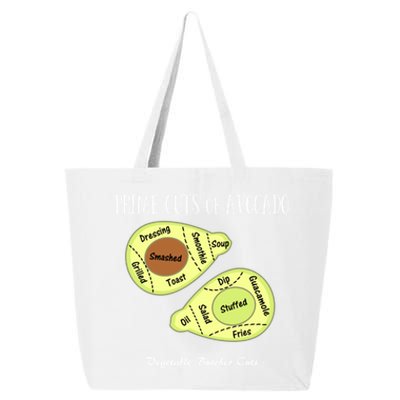 Prime Cuts Of Avocado Butcher Cuts Vegetarian Vegan Cool Gift 25L Jumbo Tote