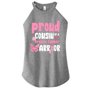 Proud Cousin Of A Breast Cancer Warrior Gift Women's Perfect Tri Rocker Tank