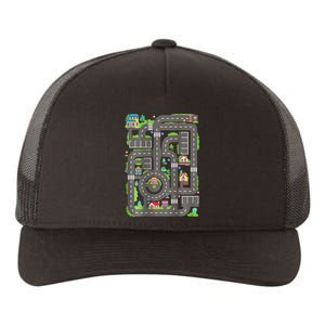 Play Cars On Dad Back Race Track Mat Fathers Day Yupoong Adult 5-Panel Trucker Hat