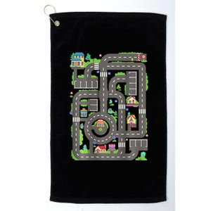 Play Cars On Dad Back Race Track Mat Fathers Day Platinum Collection Golf Towel