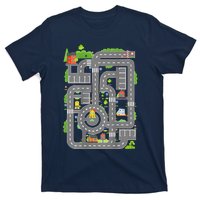 Play Cars On Dads Back Play Mat Car Race Track ( On Back) T-Shirt