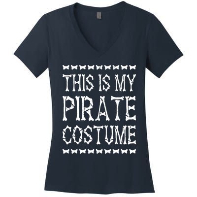 Pirate Costume Outfit Boy Girl Halloween Pirate Women's V-Neck T-Shirt