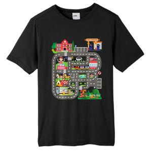 Play Cars On DadS Back Funny FatherS Day Race Track Tall Fusion ChromaSoft Performance T-Shirt