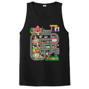 Play Cars On DadS Back Funny FatherS Day Race Track PosiCharge Competitor Tank